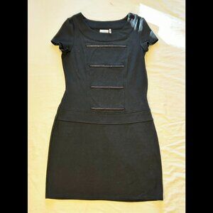 POINT ZERO X NICOLE BENISTI BLACK KNIT DRESS,  SZ 2 (BIN C)